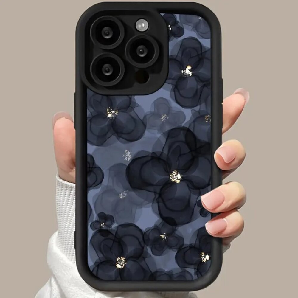 Apple iPhone 16 Pro Max Elegant Black Floral Protection phone case - Picture 3 of 4